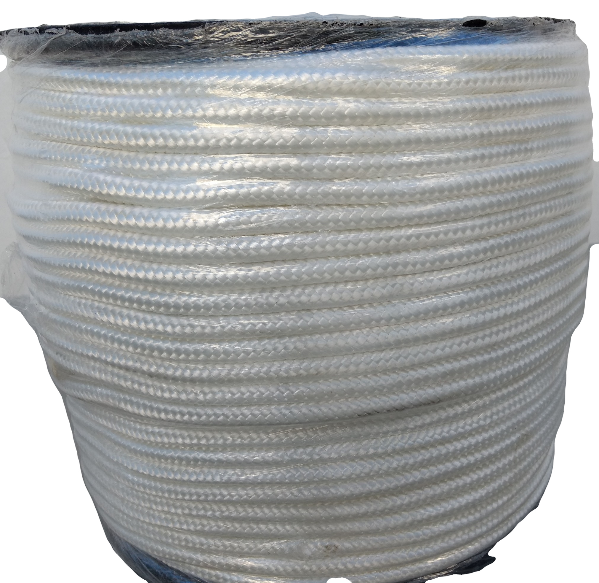 Seda Blanca Trenzada, 8 y 10mm Carrete de 15 Kilos.