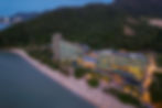 Interior exterior property design outlook of a beach resort