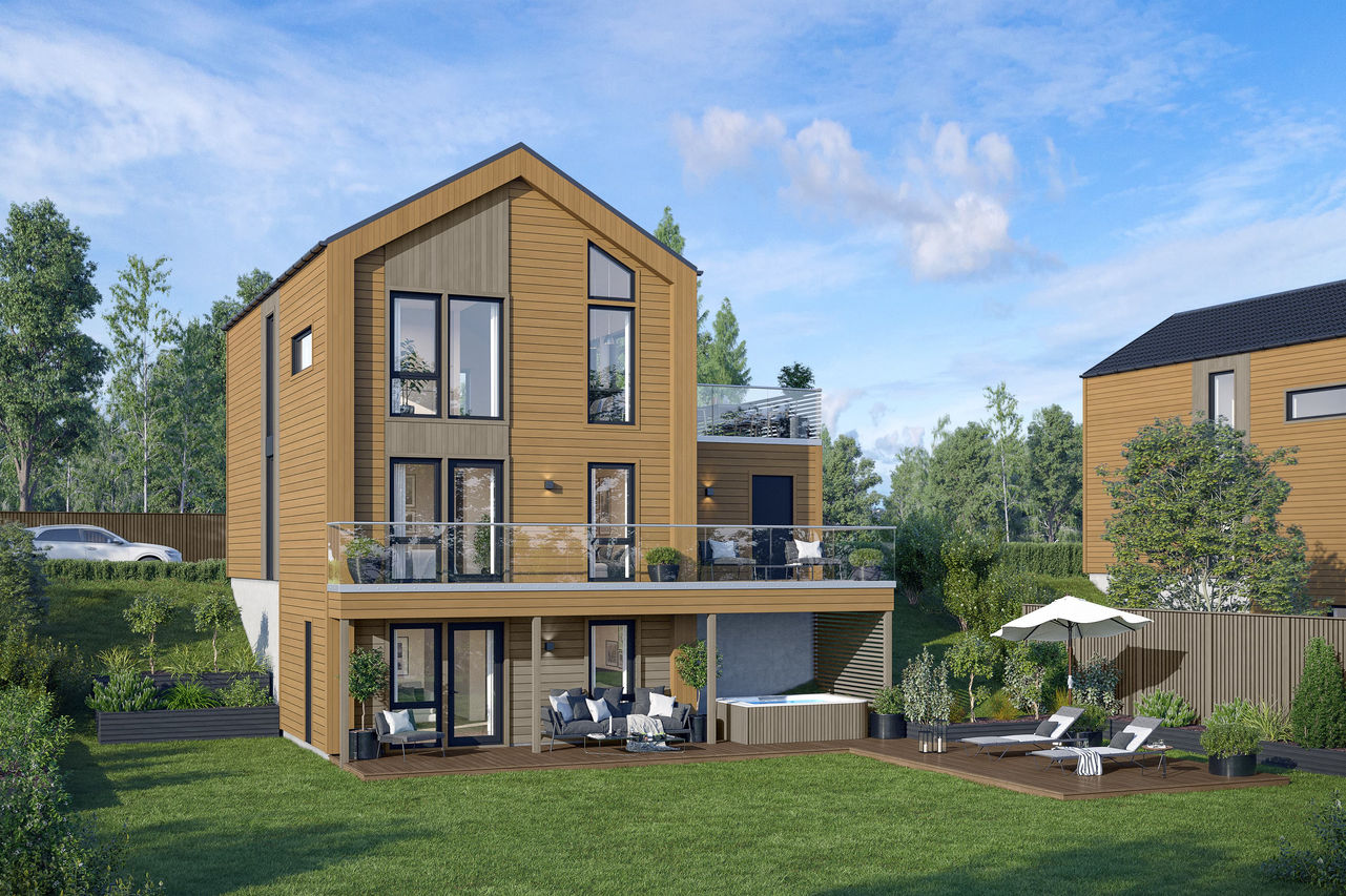 Illustrasjon av Viken enebolig