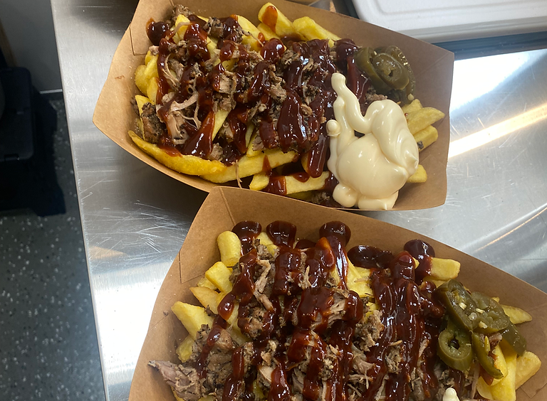 Loaded fries pulled pork