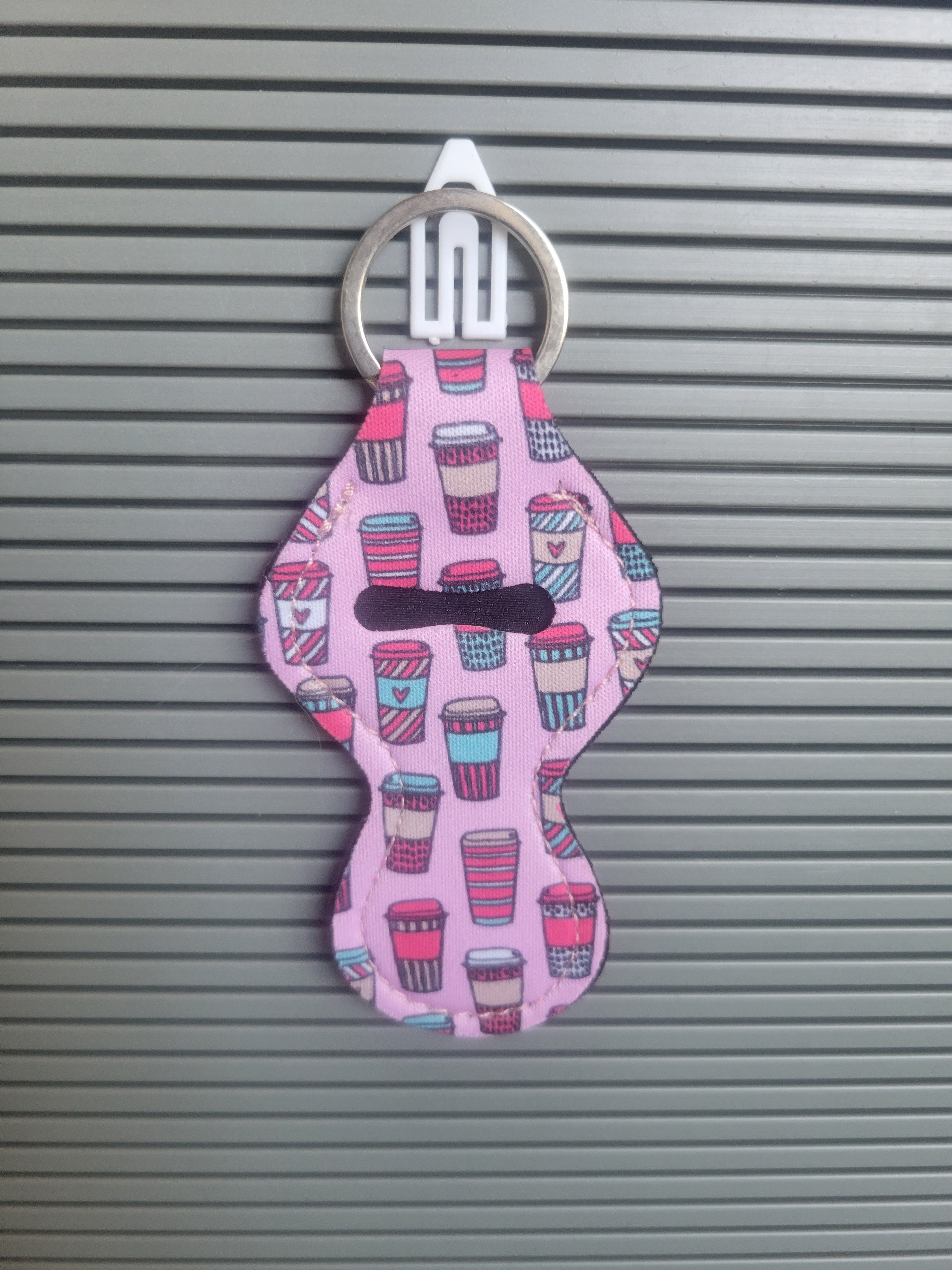 Coffee Cups Pink Background Lip Balm Holder
