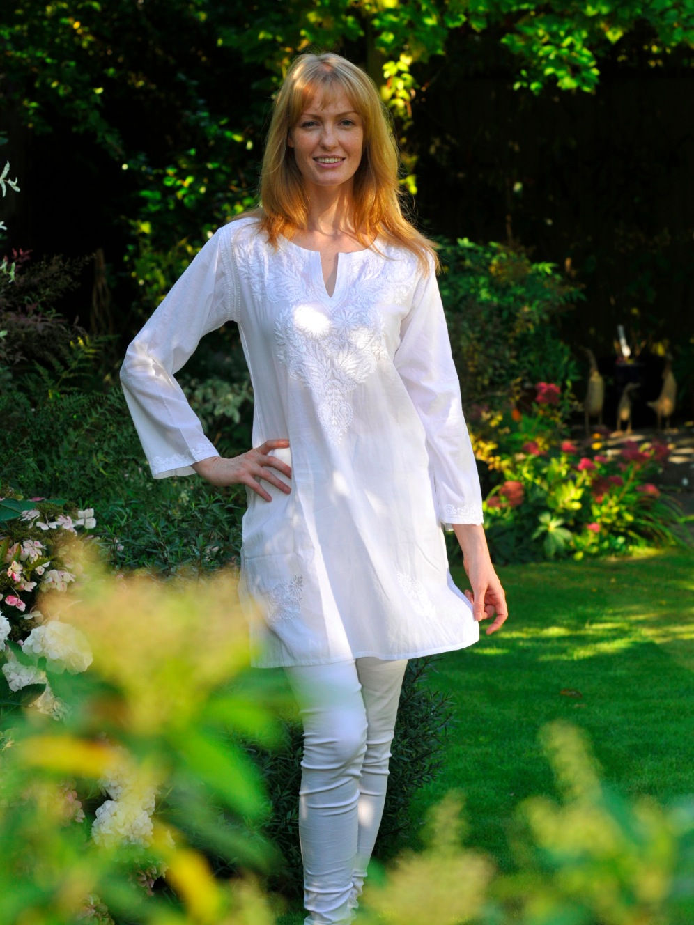 Indian  embroidered cotton kurta top