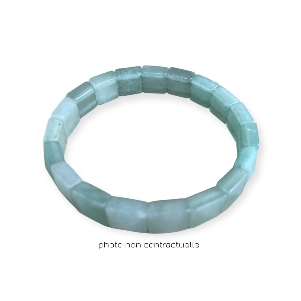 Bracelet en jade vert, photo non contractuelle, pour une énergie positive.