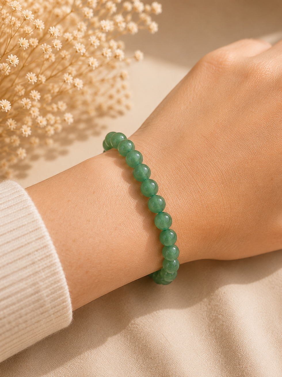 Bracelet Aventurine au poignet