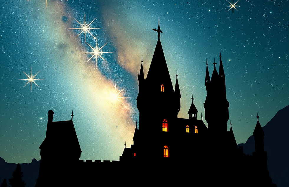 starlight, stars in the sky, castle silhouette.jpg