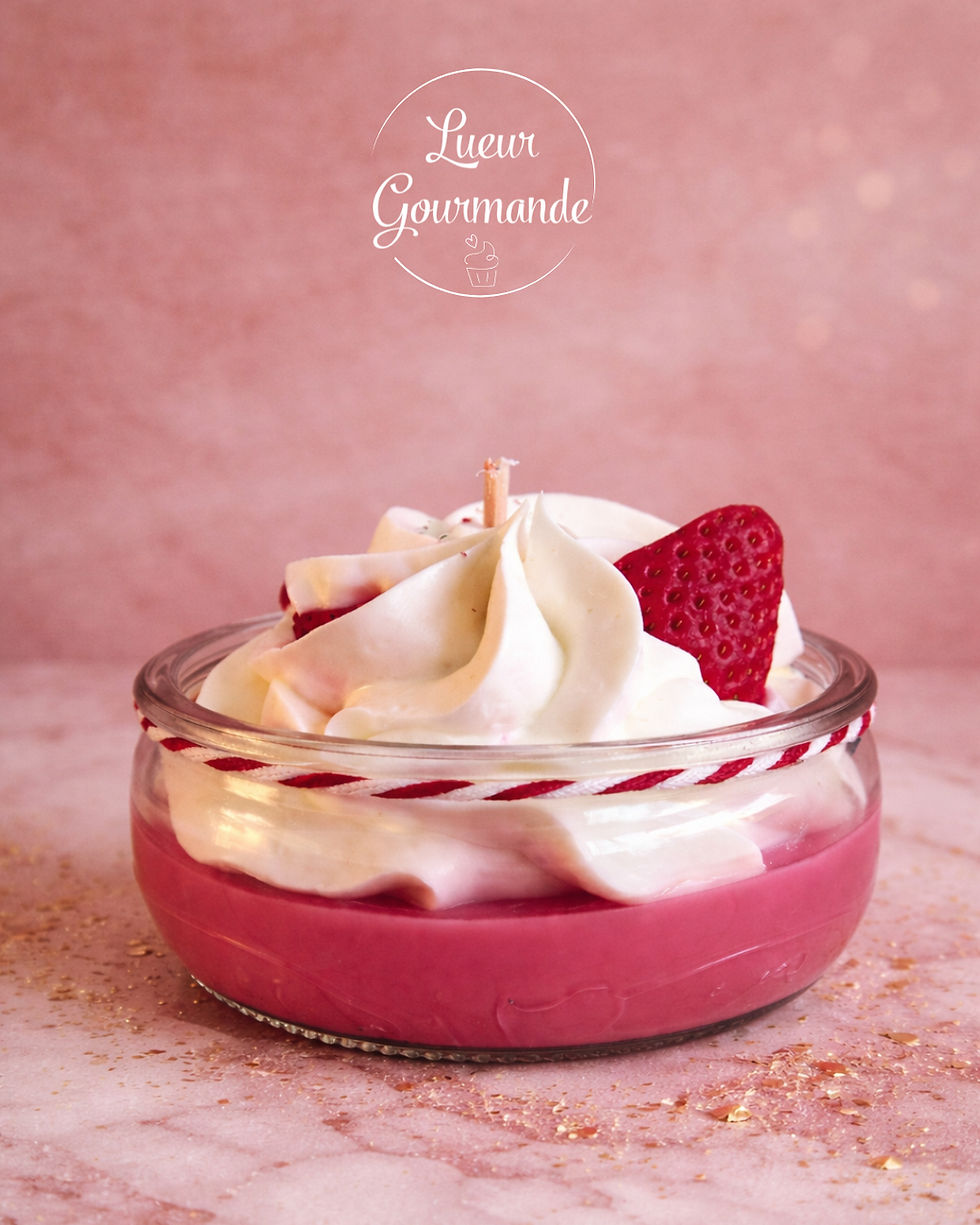 bougie parfumée fraise taille S