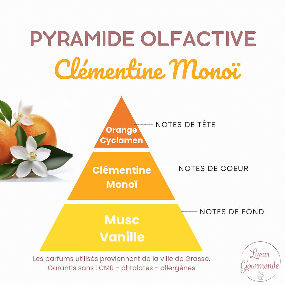 Miniature : Pyramide olfactive clémentine monoï