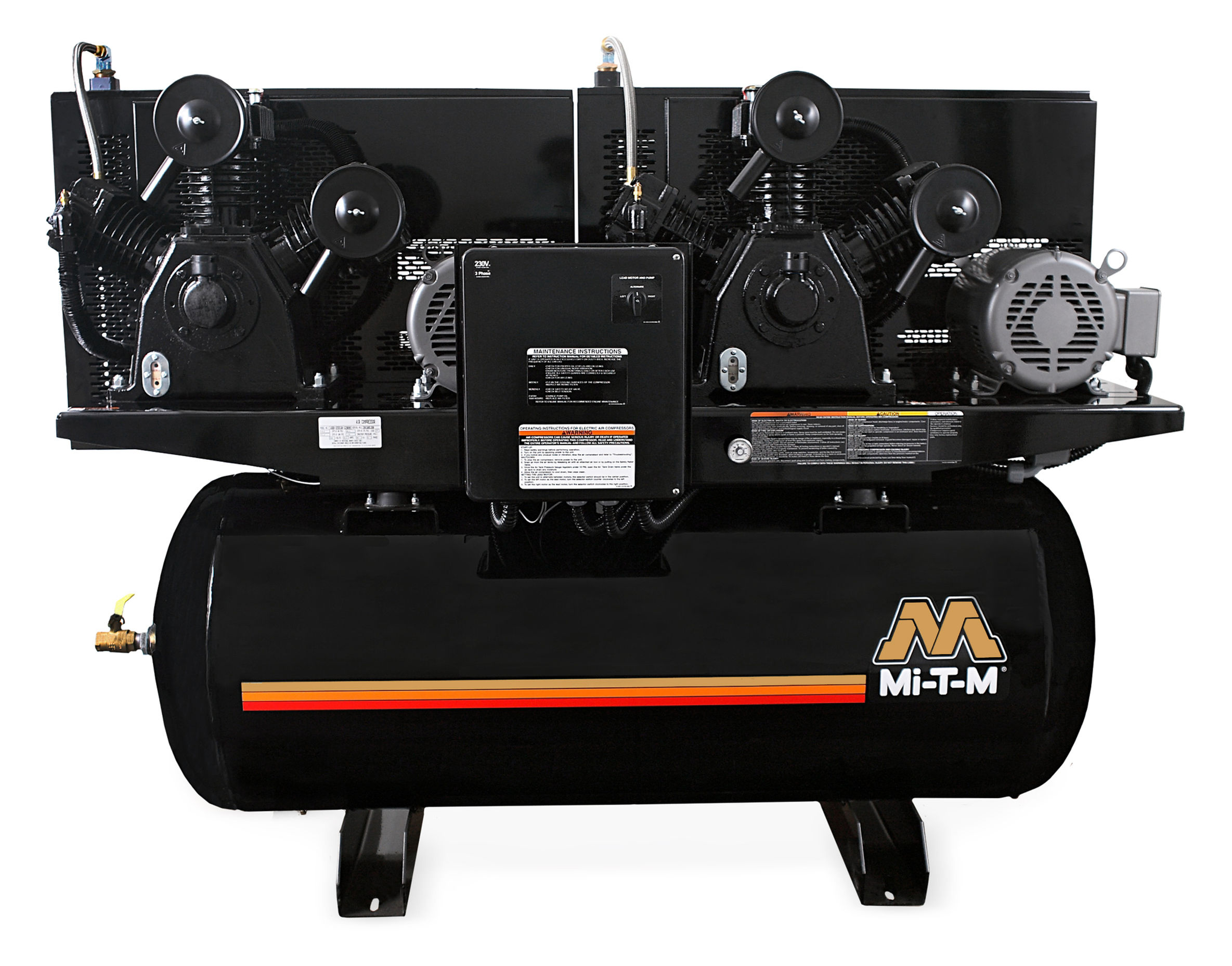 RCPCE Duplex Two Stage Electric Air Compressors | Industrial 120 Gallon