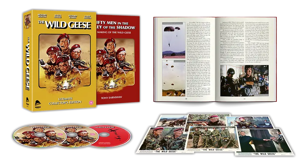 Box contents of The Wild Geese Collector's Edition (UK Import) [4K Ultra HD + Blu-ray + CD] | peakbooks.shop