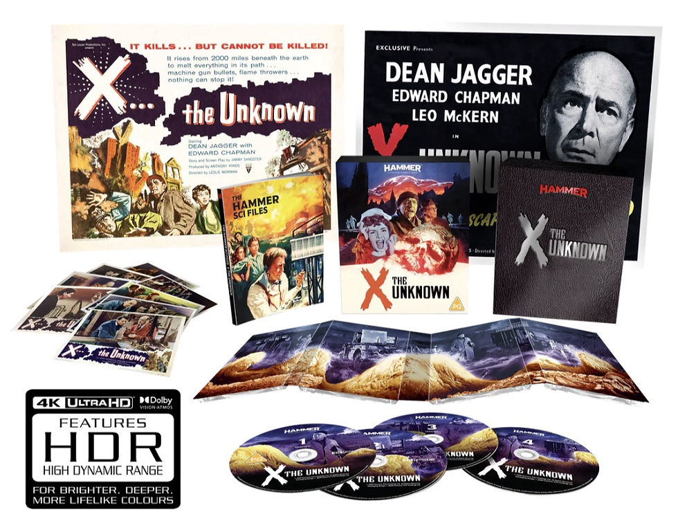 Box contents of X The Unknown LE (UK Import) [4K Ultra HD + Blu-ray] | peakbooks.shop