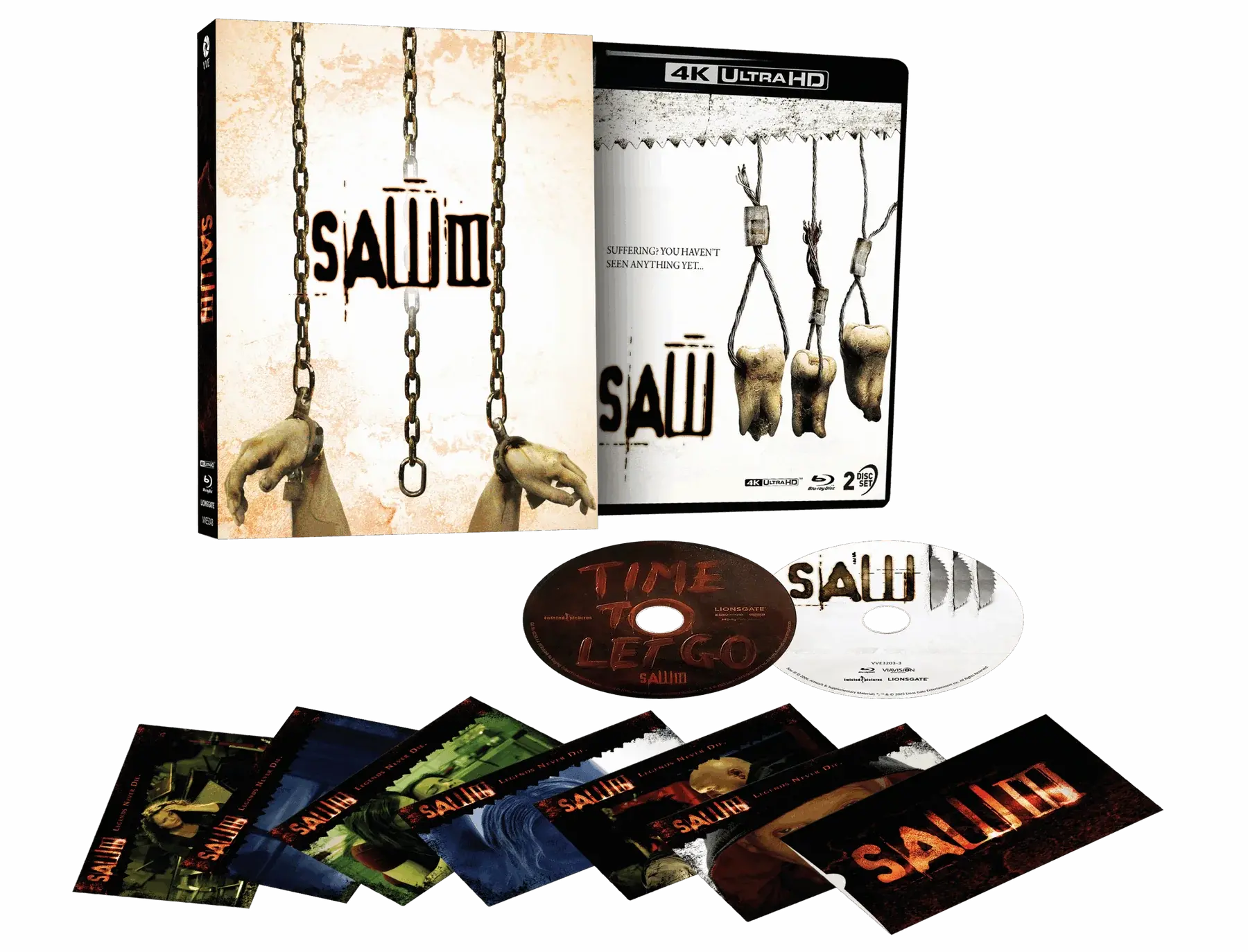 Box contents of Saw III (2006) Limited Edition Lenticular Hardcase [4K Ultra HD + Blu-ray] | peakbooks.shop