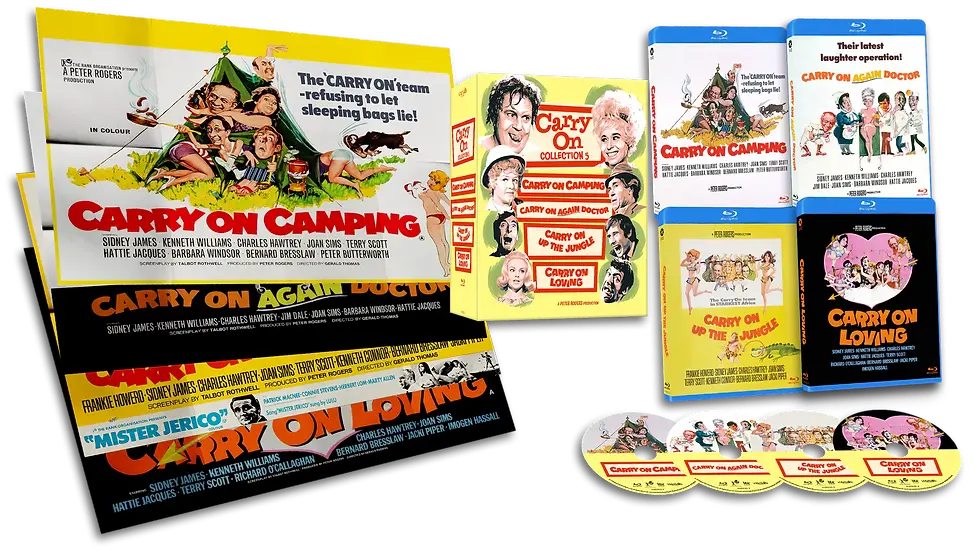 Box contents of Carry On... Film Collection 5 (1969 - 1970) LE [Blu-ray] | peakbooks.shop