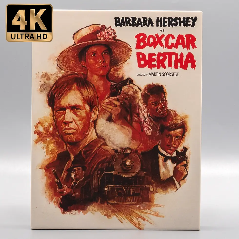 Thumbnail: Front slipcover of Boxcar Bertha [4K Ultra HD + Blu-ray] | peakbooks.shop