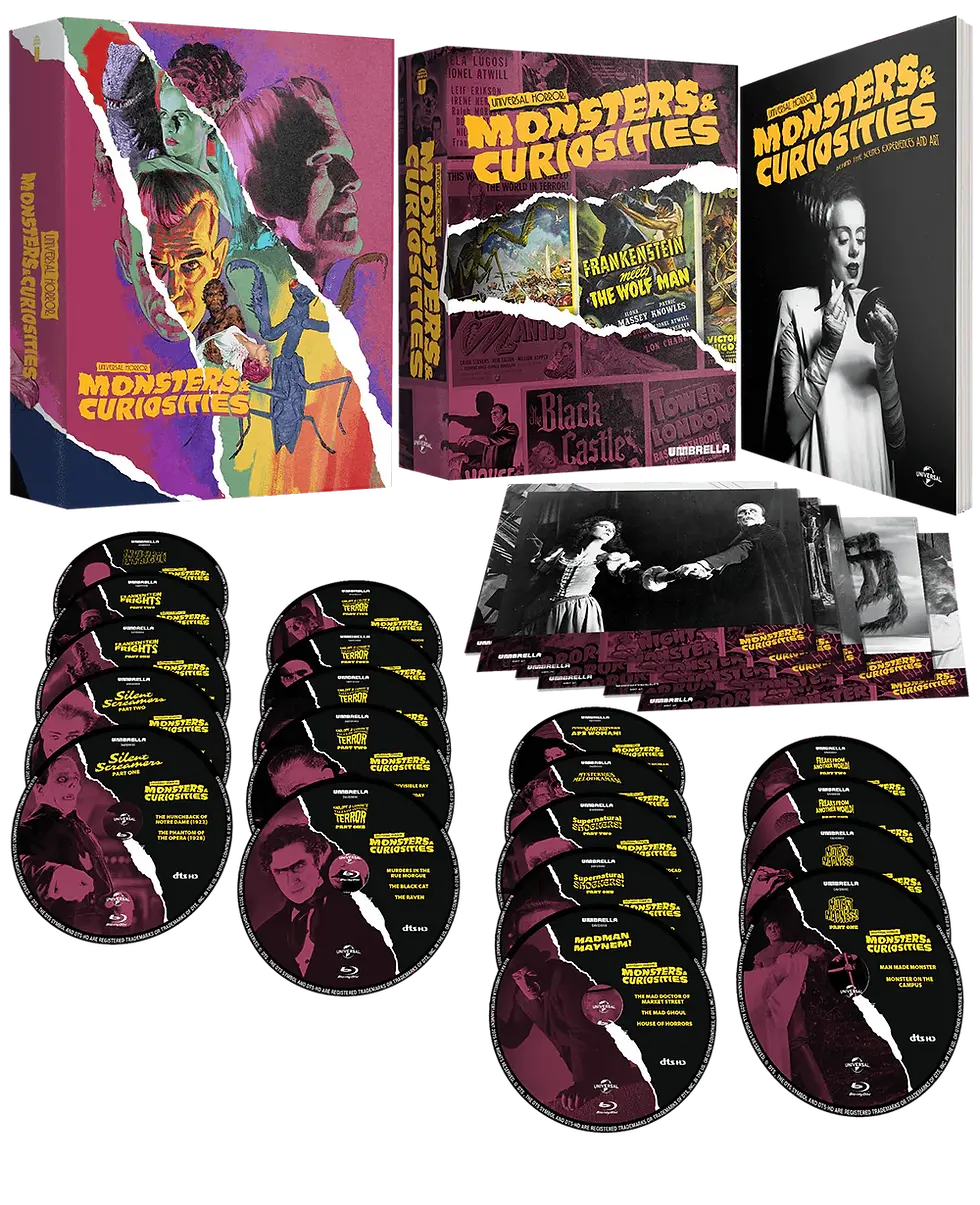 Box contents of Universal Horror: Monsters And Curiosities (1923 - 1960) [Blu-ray] | peakbooks.shop