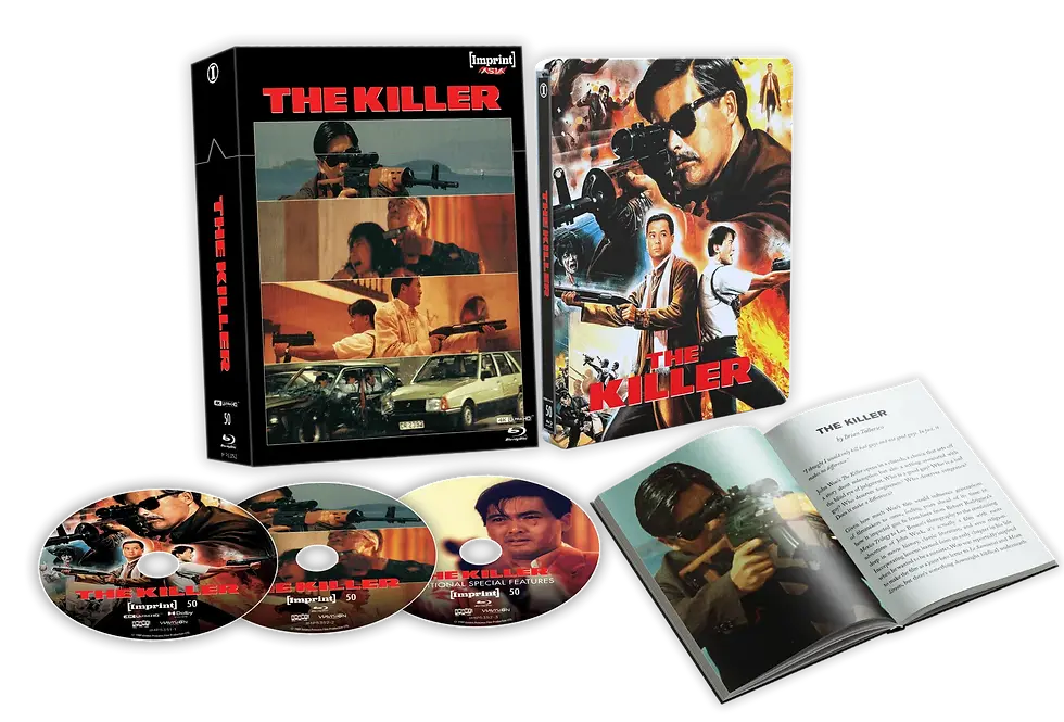 Box contents of The Killer (1989) Steelbook LE Hardbox [4K Ultra HD + Blu-ray] | peakbooks.shop