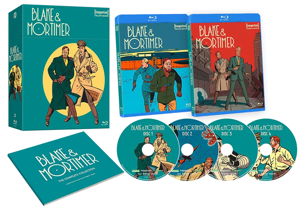 Box contents of Blake and Mortimer: Complete Collection LE Hardbox [Blu-ray] | peakbooks.shop