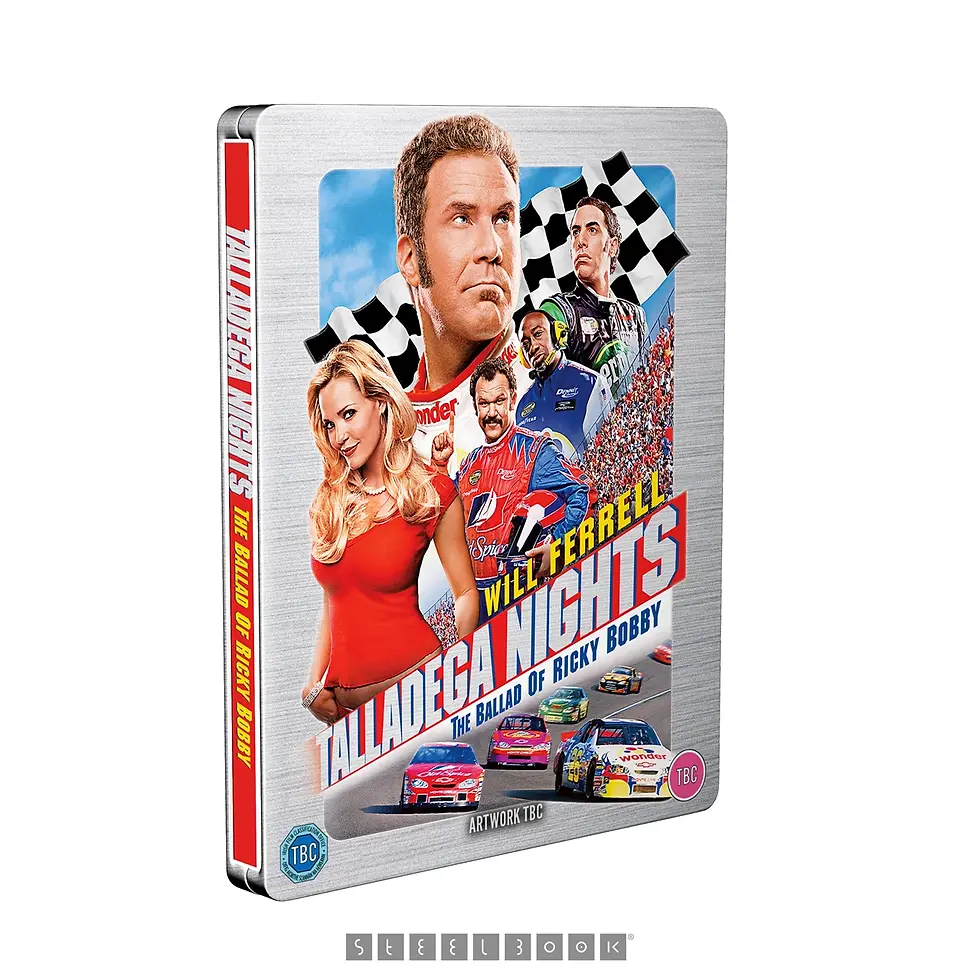 Thumbnail: Front cover of Talladega Nights LE Steelbook (UK Import) [4K Ultra HD] | peakbooks.shop