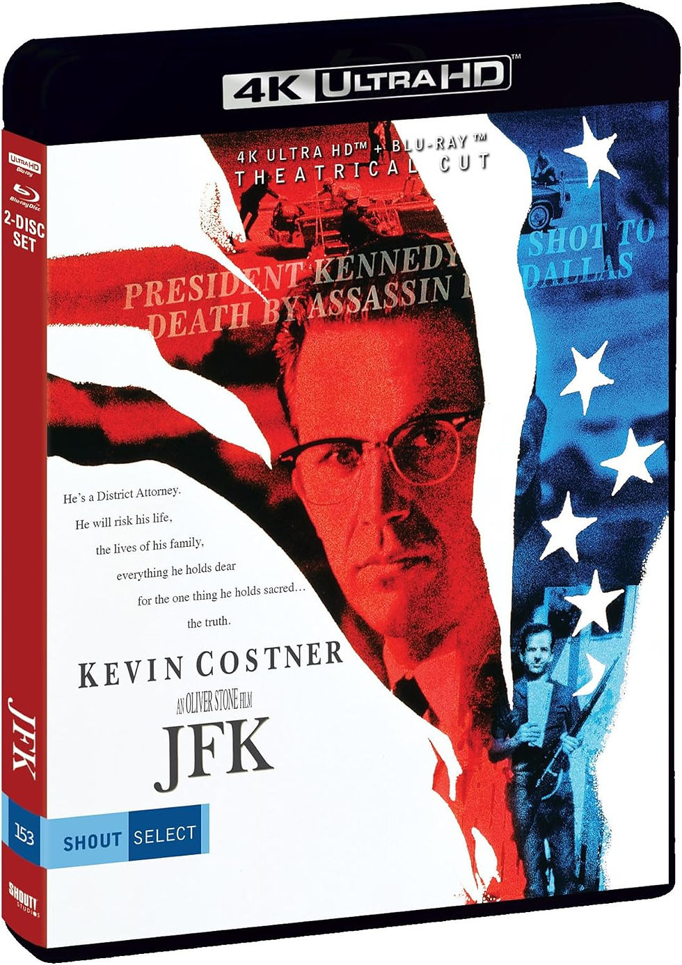 Front cover of JFK (1991) Theatrical Cut [4K Ultra HD + Blu-ray] | peakbooks.shop