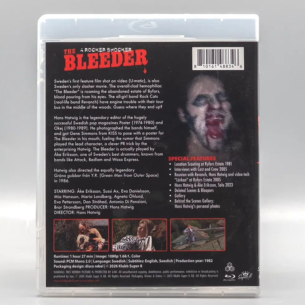 Thumbnail: Back case of The Bleeder [Blu-ray] | peakbooks.shop