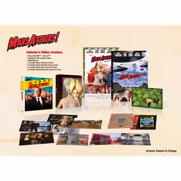 Box contents of Mars Attacks Limited Collector's Edition [4K Ultra HD + Blu-ray] | peakbooks.shop