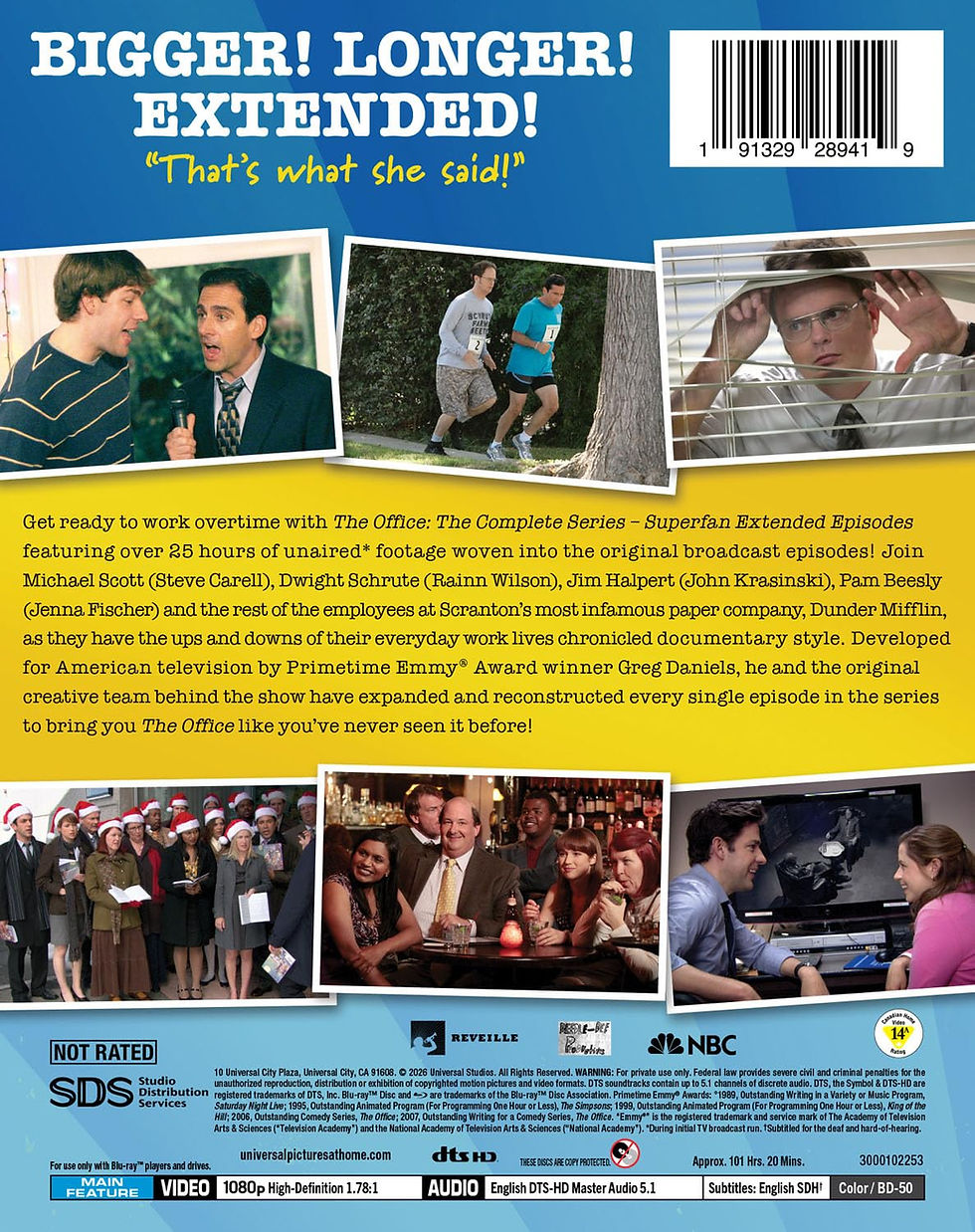 Thumbnail: Back cover of The Office Complete Series Superfan Extended Episodes [Blu-ray] | peakbooks.shop