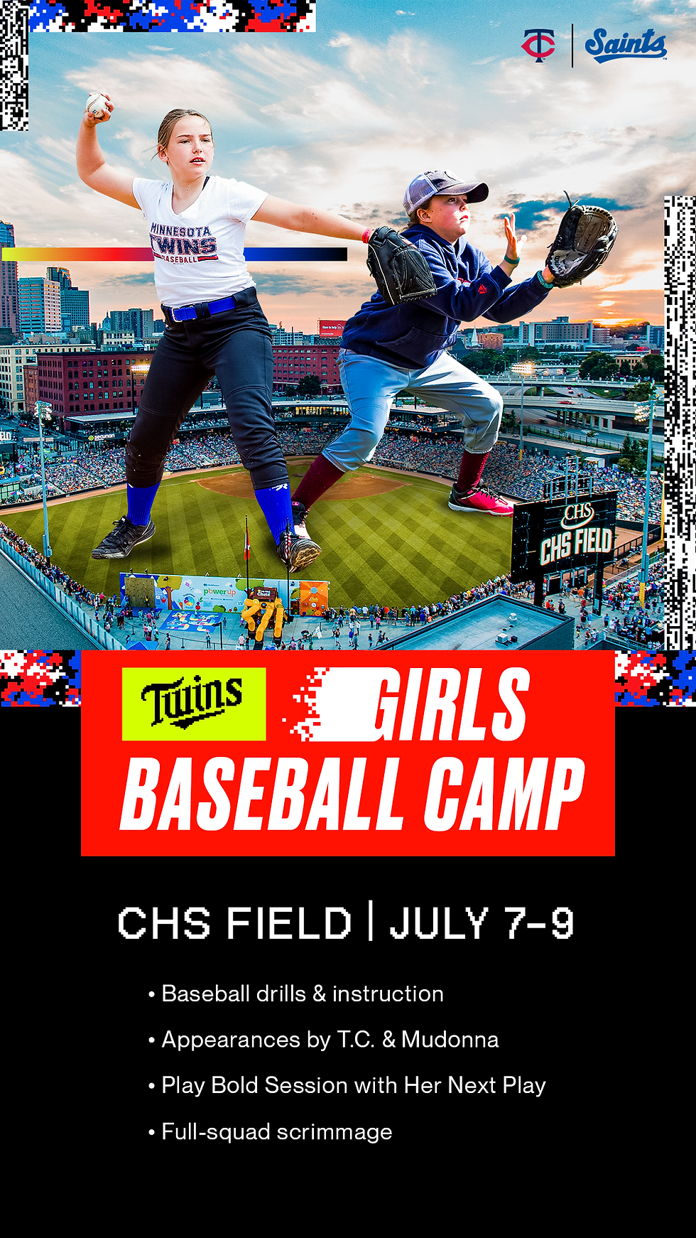 Twins Girls Baseball Camp