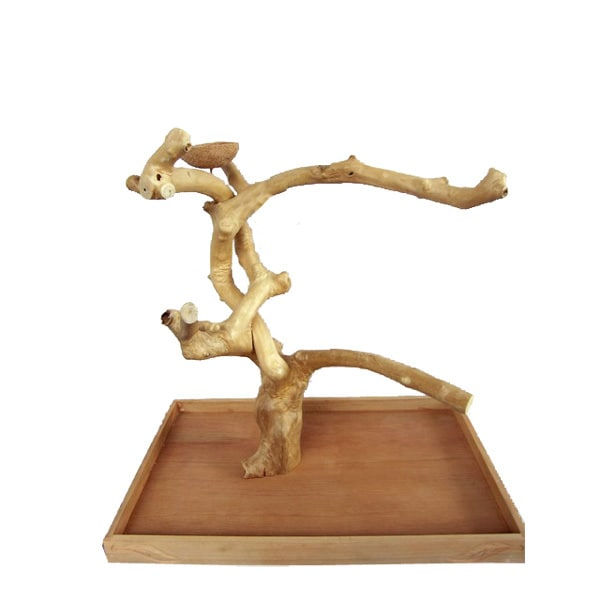 Java Wood Table Top Play Stand - Large