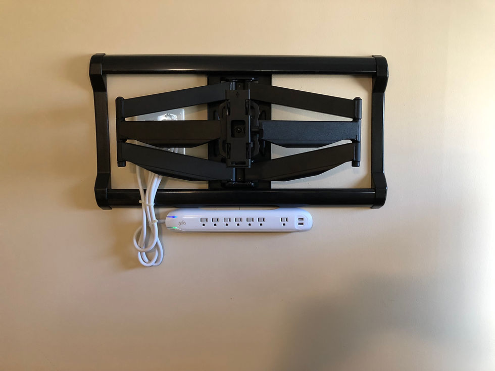TV wall mount bracket and power strip SC ELECTRICAL CONTRACTOR