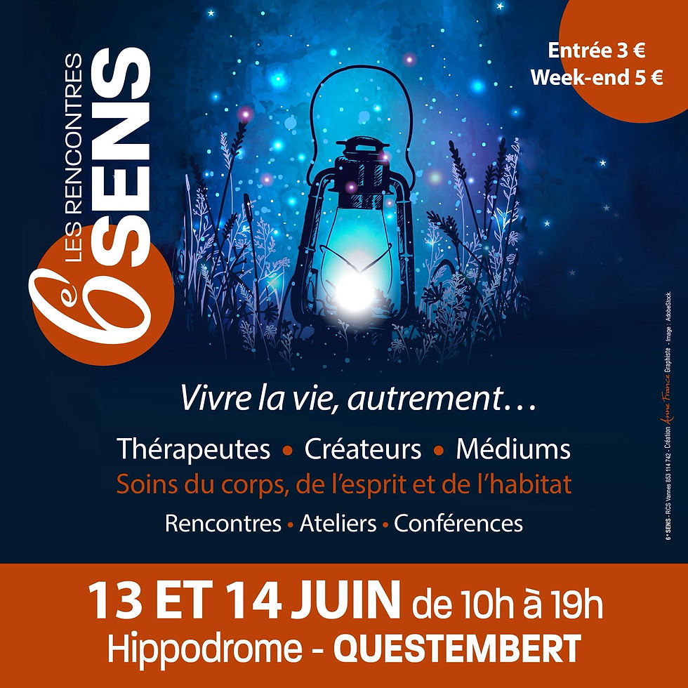Salon du bien-être 6e Sens à Questembert les 13 et 14 Juin.