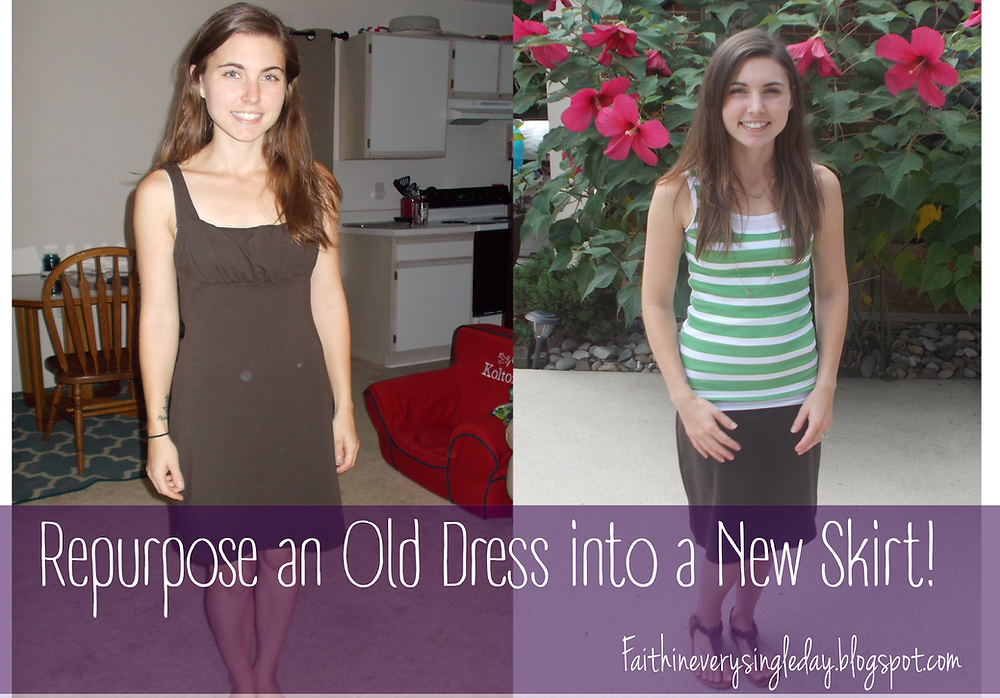 Repurpose An Old Dress Into A New Skirt!
