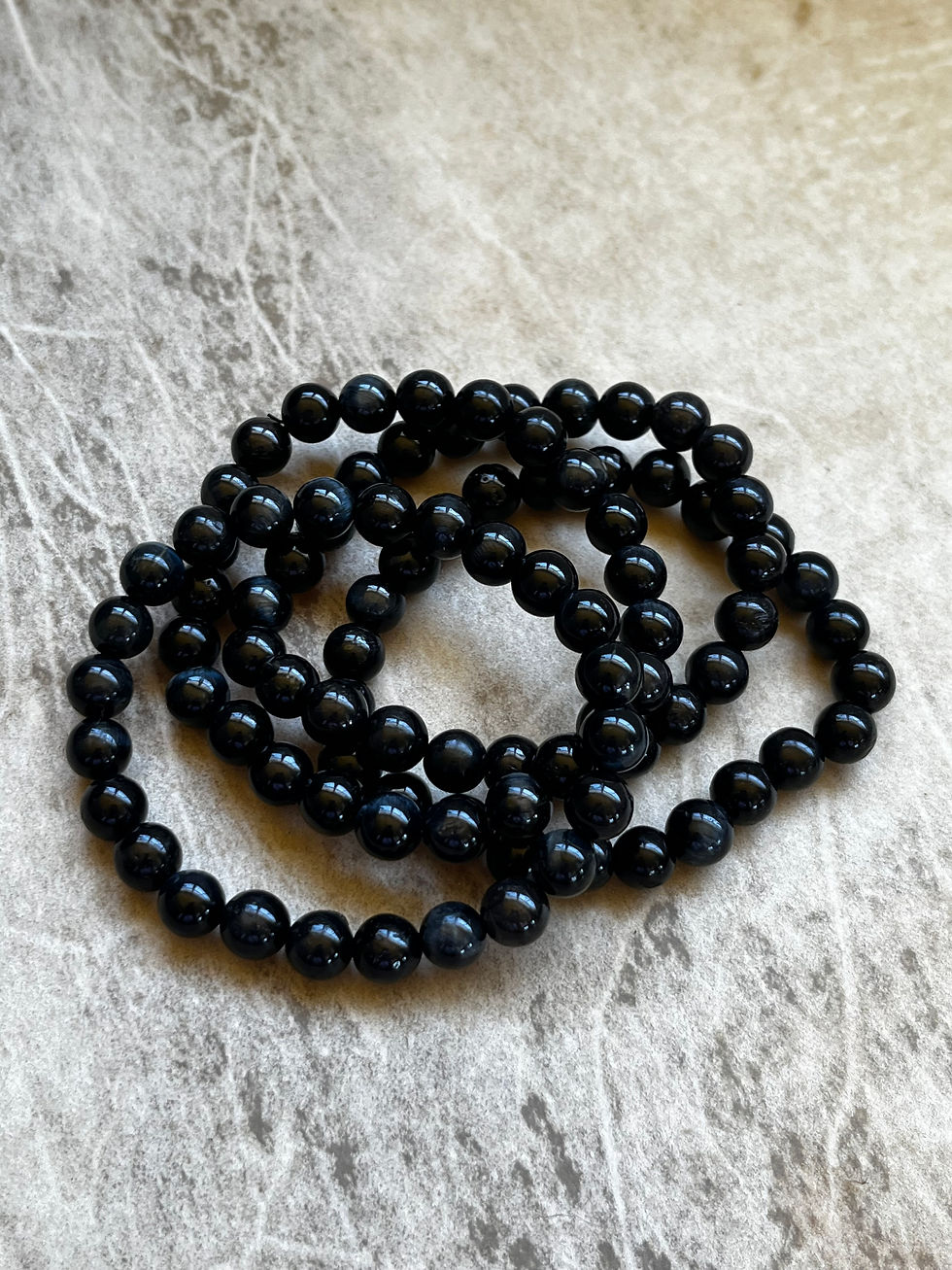 Blue Tiger Eye Bead Bracelet