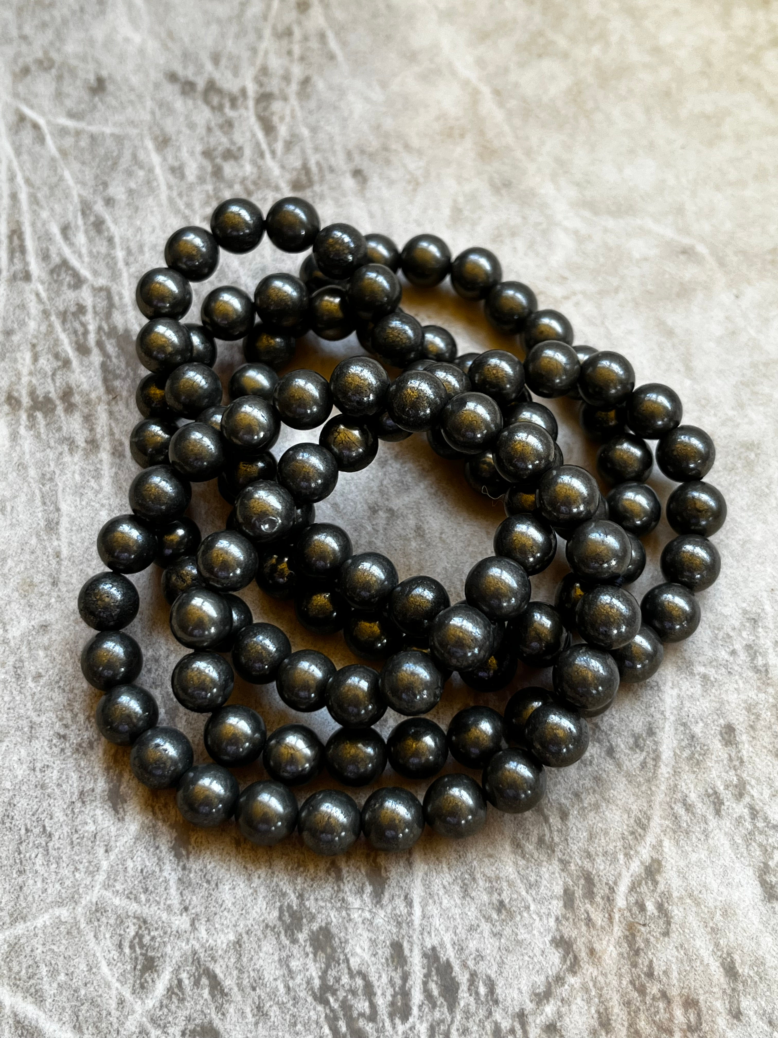 Pyrite Bead Bracelet