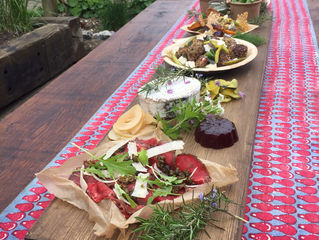 Tasting in the garden