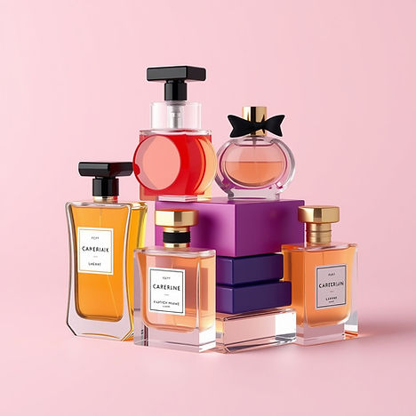 Assortment of elegant women's perfumes