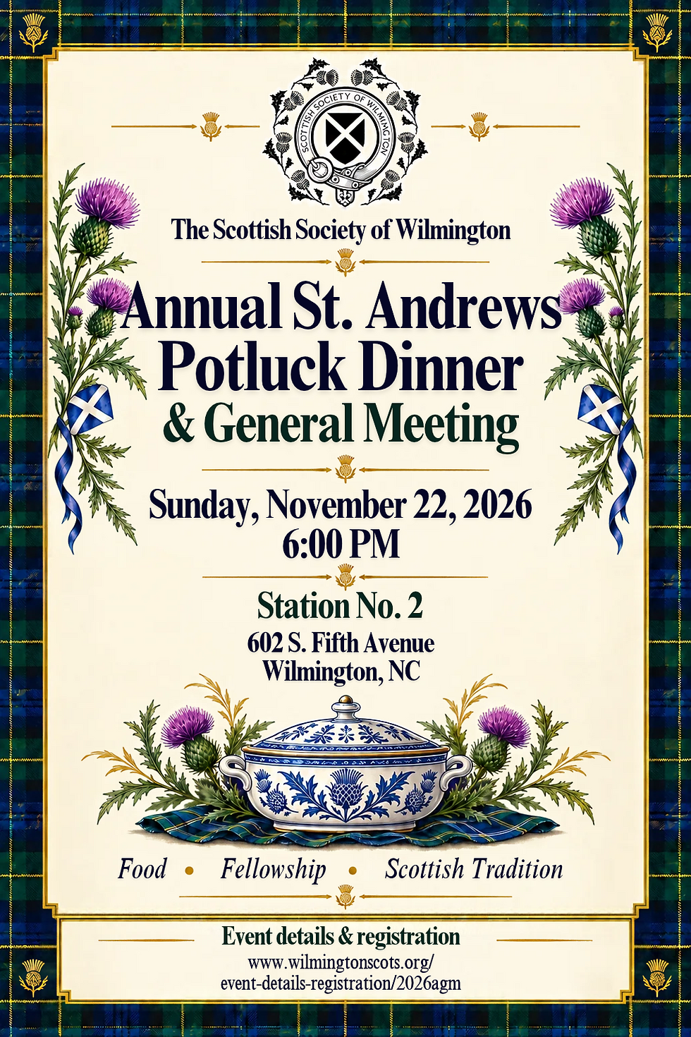 Annual General Meeting & St. Andrews Pot-Luck