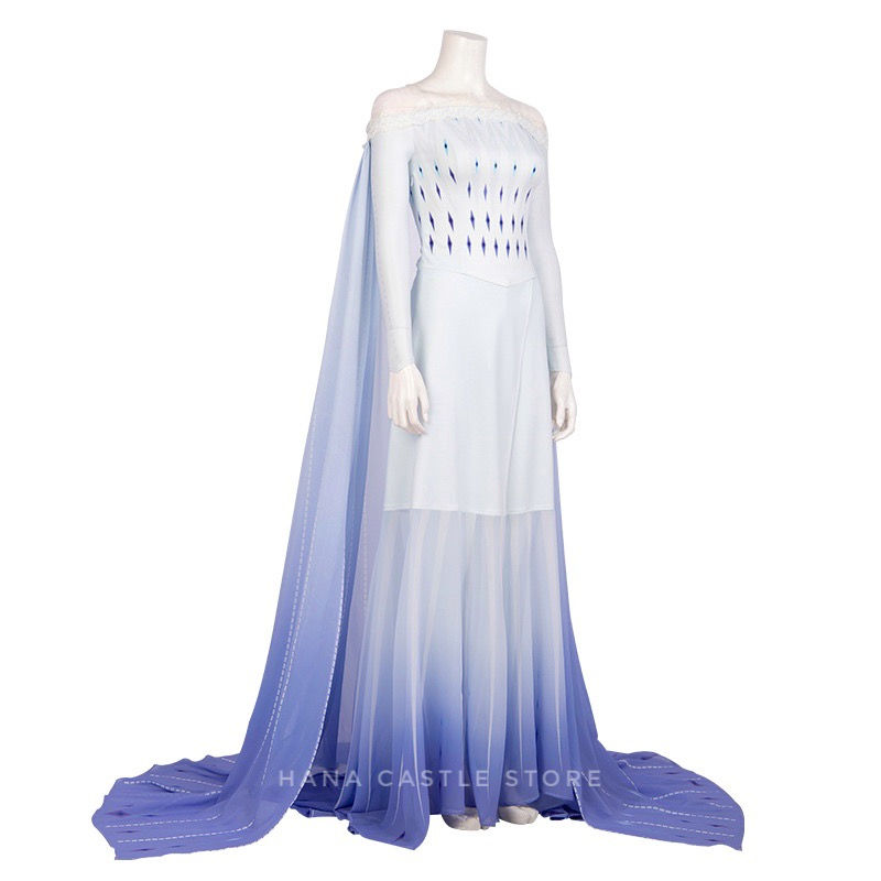 縮圖：Dreamy collection Frozen Elsa white dress and pant set  el023