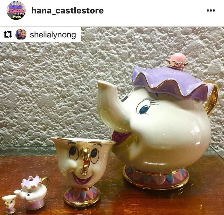 縮圖：Beauty and the beast Mrs pott and chip tea set