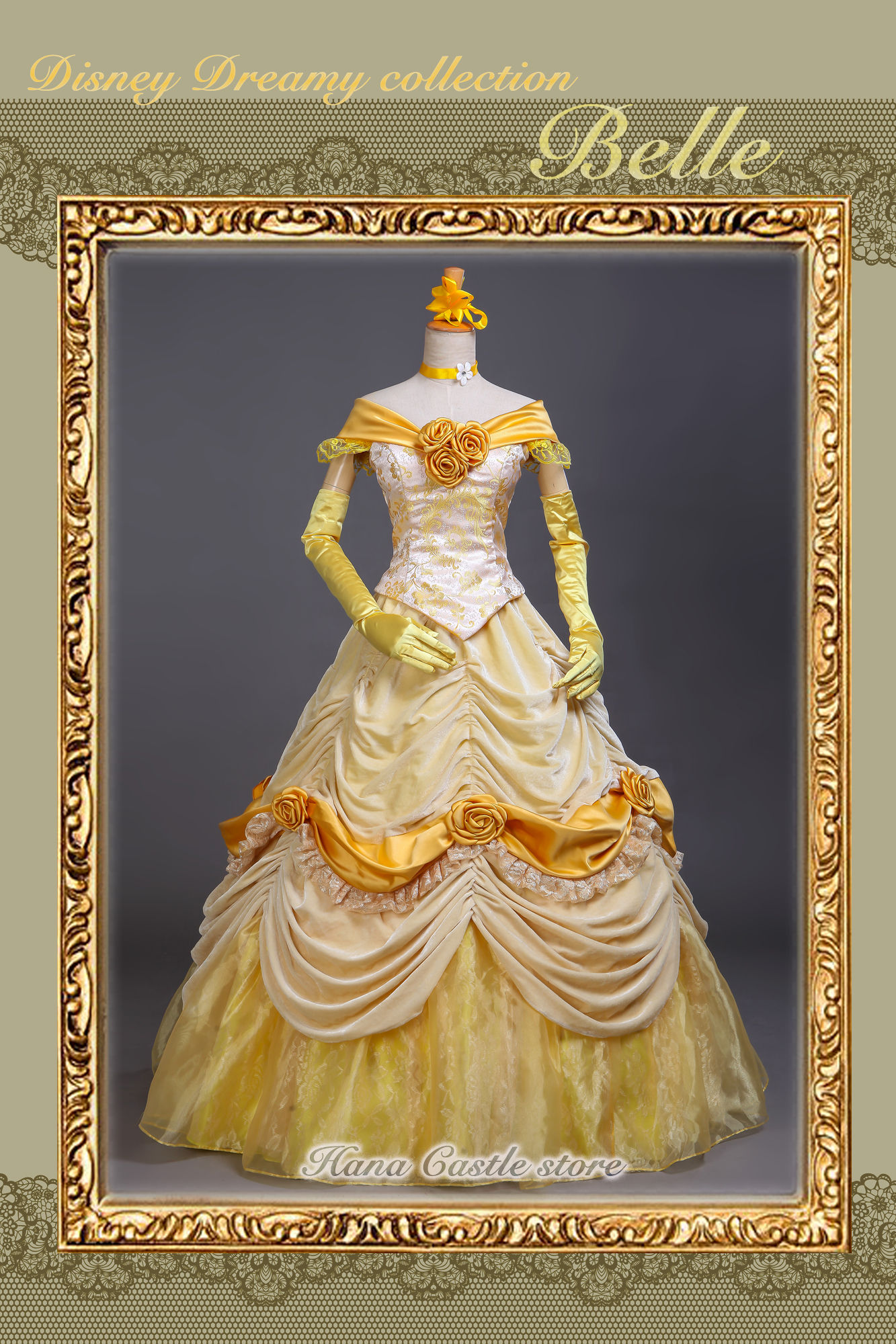 Hana castle dreamy Belle beauty and the beast tale as old as time dress