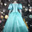 Thumbnail: Dreamy collection Ariel ball gown costume cosplay green dress 
