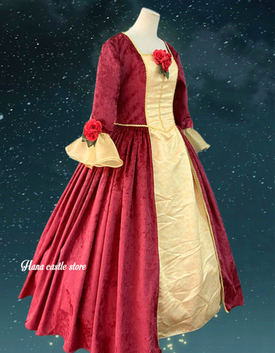 white christmas dresses Princess Belle Red Dress Holiday Costume Christmas Belle Dress For Adu –  Lydiacosplay