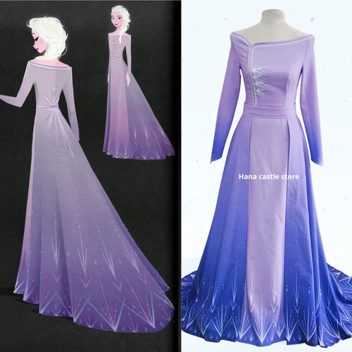 Dreamy collection Frozen2 Elsa purple dress preorder items Hana