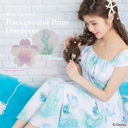Secret Honey The little mermaid Ariel background print one piece