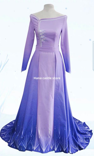 elsa purple dress Kids Child Size Disney Frozen 2 Elsa Purple Dress Cosplay Costume – Gcosplay main image 0
