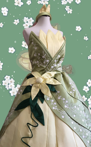 open lace back dress Amazon.com: Disney Princess and the Frog Tiana Costume Dress for Girls