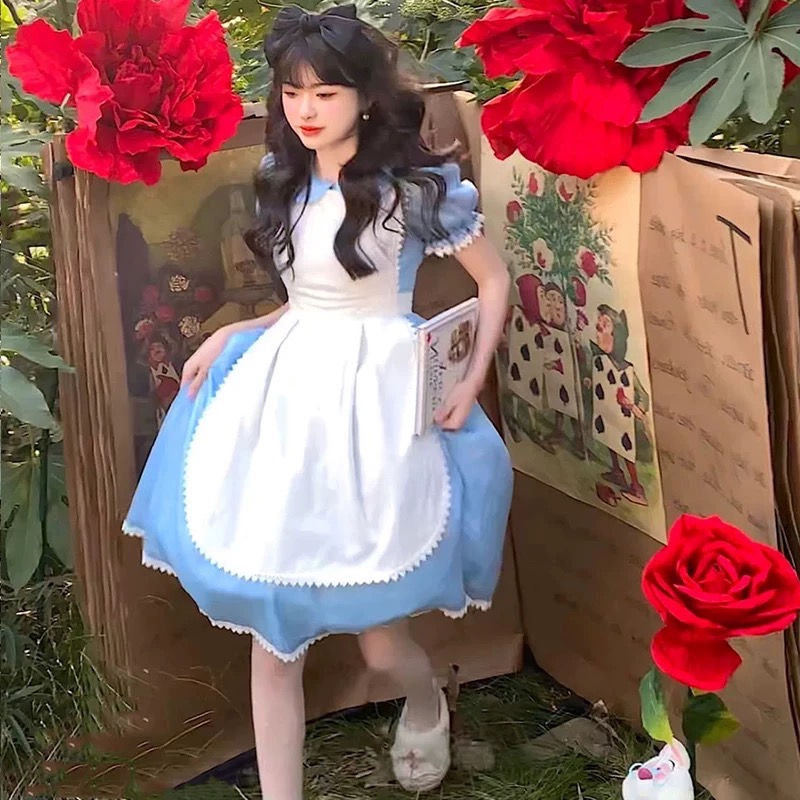 縮圖：Princess Alice in wonderland Lolita apron dress