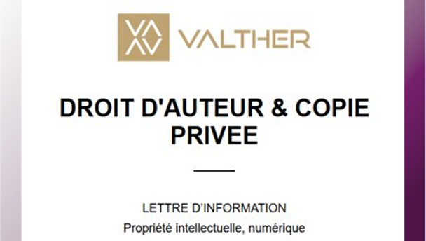 DROIT D’AUTEUR & COPIE PRIVÉE