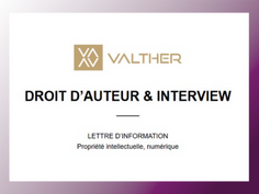 DROIT D'AUTEUR & INTERVIEW