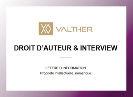 DROIT D'AUTEUR & INTERVIEW