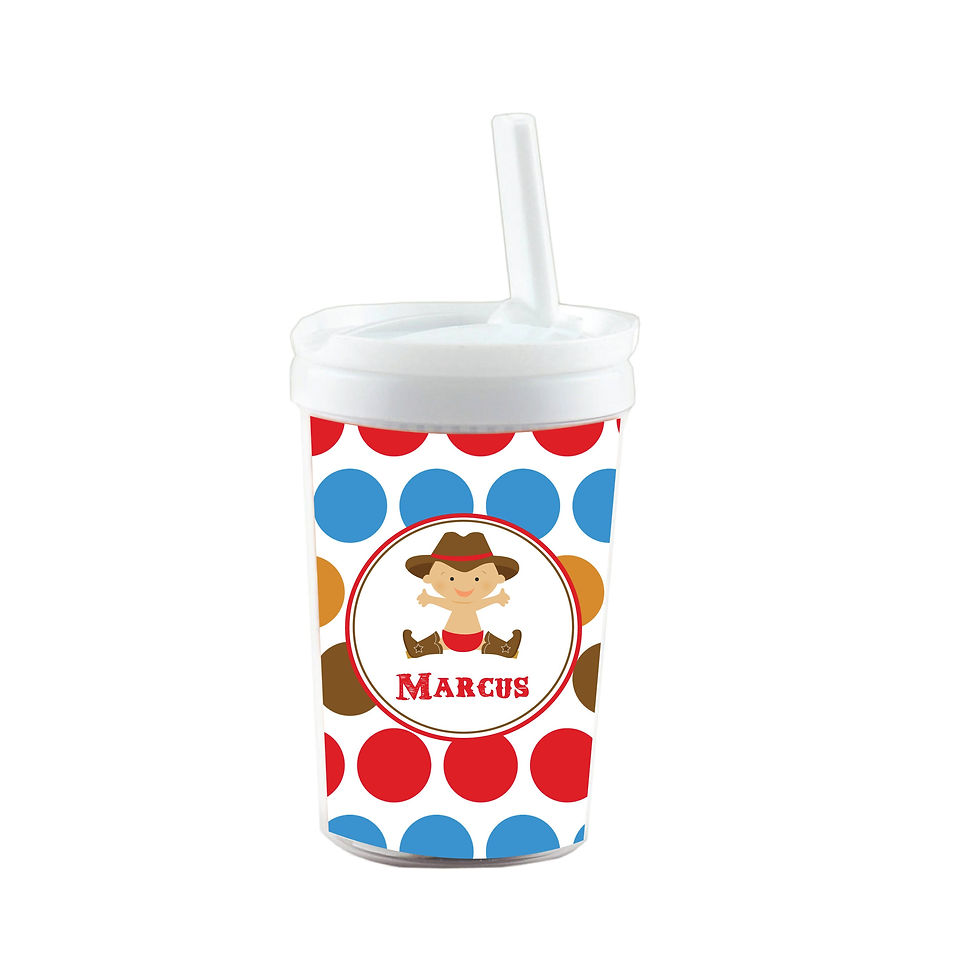 Cowboy Dots 10 oz. Tumbler Cup- Tumbler for Kids, Gifts for Toddlers, Kids Trave
