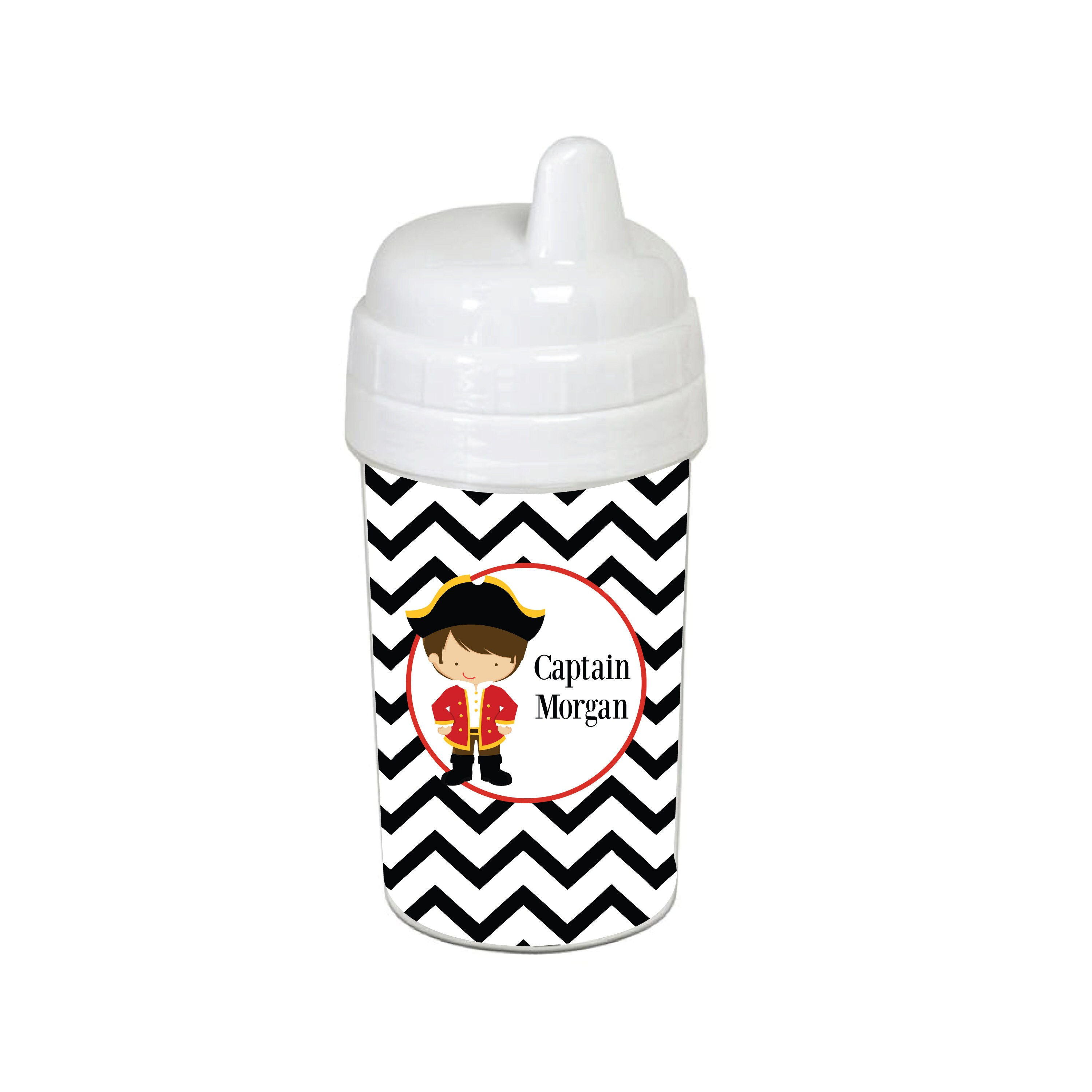 Black Chevron Pirate Personalized 10 oz. Sippy CupPersonalized Gifts